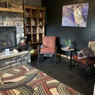 Sitting area in the back