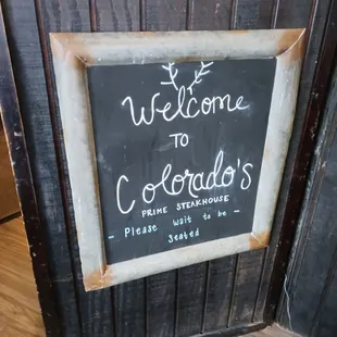 a blackboard with a welcome sign
