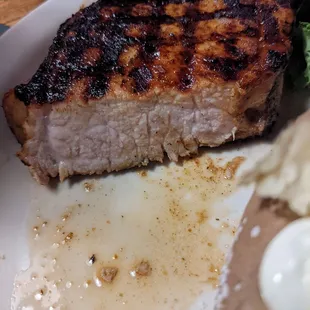 a close up of a piece of meat on a plate