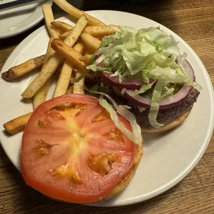 Hamburger- no cheese for me.