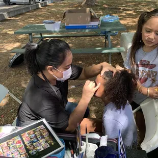 Face painter in action!