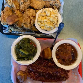 BBQ Sticky Fried Ribs Dinner