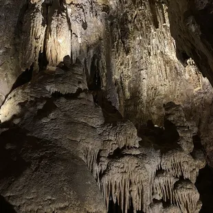 During the guided cave tour.