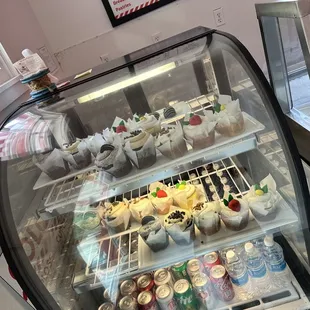 Drinks, HUGE cupcakes, chocolate strawberries