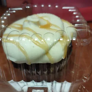Salted caramel chocolate cupcake