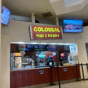 the entrance to the restaurant