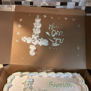a birthday cake in a box