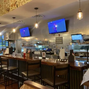 Inside sitting counter