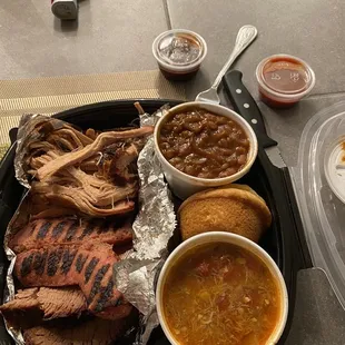 3 Meat Trio Plate Combo.