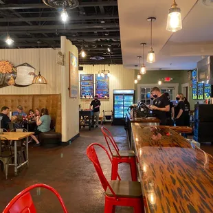 people sitting at tables