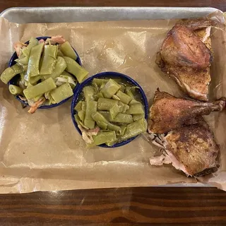 Smoked BBQ 1/2 Chicken Dinner Plate