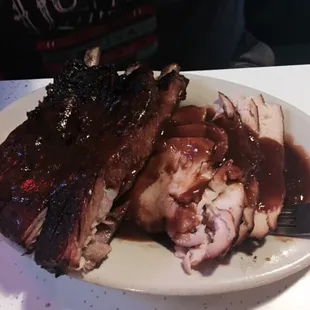 Ribs and turkey plate