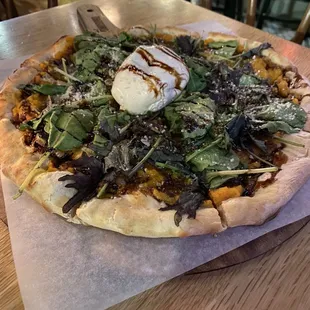 Kale Butternut Squash Pizzas