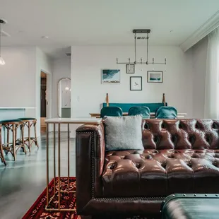 Open living space in our all-suite hotel.