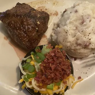 6oz. Sirloin with Loaded Smashed Potatoes