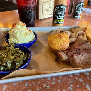 2 Meat Combo Plate (Brisket and Turkey)