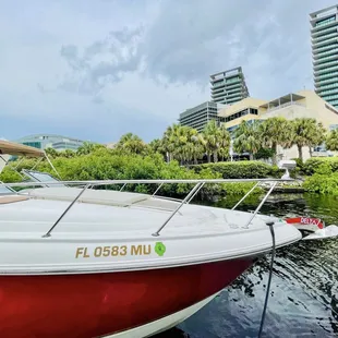 Boaters can dock at the Tampa Bay History Center and dine at the Columbia Cafe at the Tampa Bay History Center.