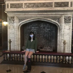 Lobby fireplace