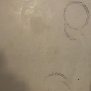 Dirty counter in the room.