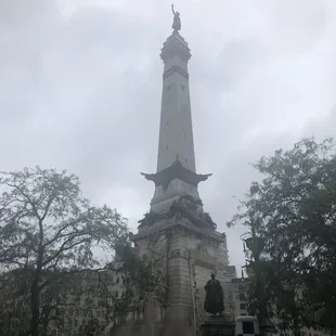 View of Monument Circle from the entrance