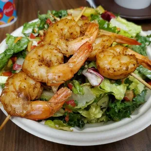 Shrimp salad; huge portion!!