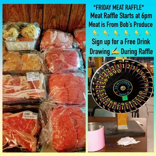 Meat Raffle Every Friday at 6pm &amp; Every 1st Saturday of the Month at 5:30pm