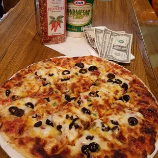 New Heggies Pizza, El Jefe, its alittle spicy &amp; delicious $2.00 off on Tuesday &amp; Wednesday's