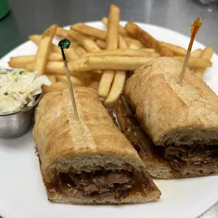 Whiskey Garlic BBQ TriTip Sandwich