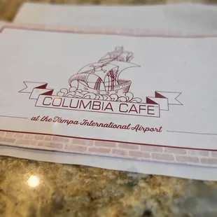 a close up of a menu