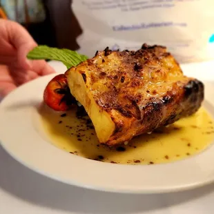 White chocolate bread pudding