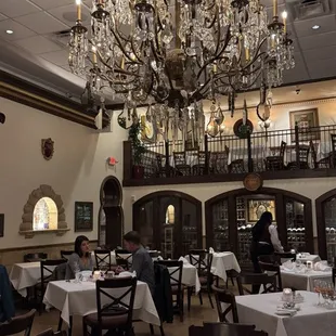 One of many dining rooms