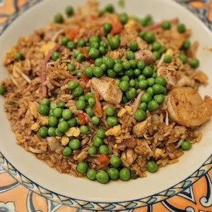 The very salty Cuban fried rice.