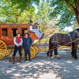 Stagecoach rides in Columbia provided by Columbia Stage Line and Stable.