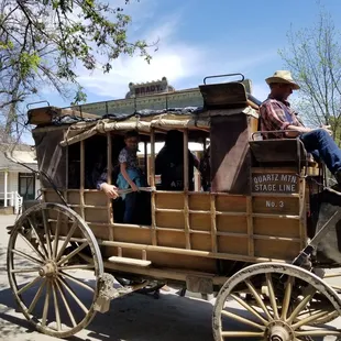 Super fun stagecoach ride for $8 inside or $14 shotgun. My 8 year old loved it!