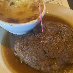 Nighthawk special with corn pudding