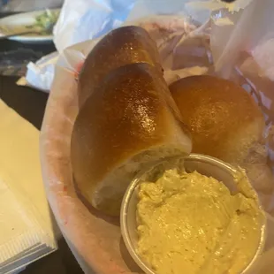 Fresh, hot dinner rolls