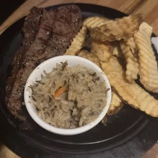 a plate of food on a table