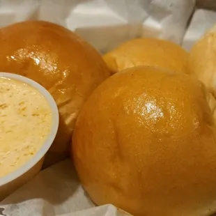 Yeast rolls and cinnamon butter
