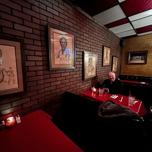 The back dining room quaint and filled with history