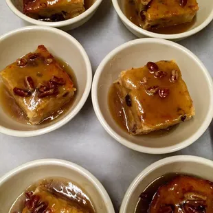 Bread pudding with bourbon sauce