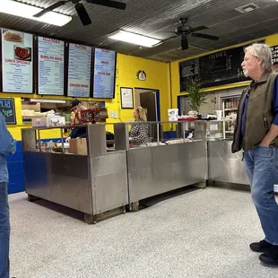 two men in a restaurant