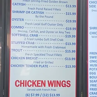 the menu for the eater&apos;s platters