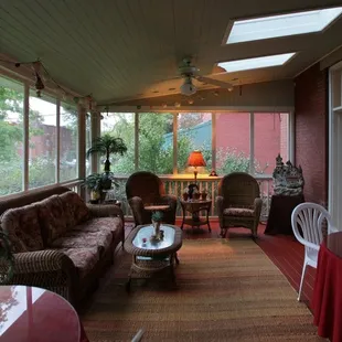 A favorite spot to relax on the screened porch.