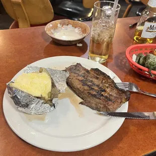 Strip and Baked Potato