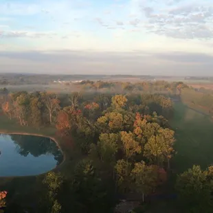 A fall flight over Ostrander, Ohio