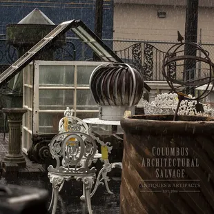 Our Outdoor Salvage Yard.