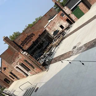 a brick building