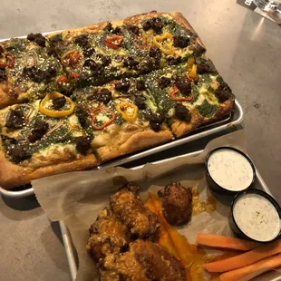Chorizo pizza