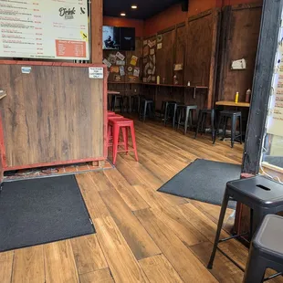 Dine-in seating area