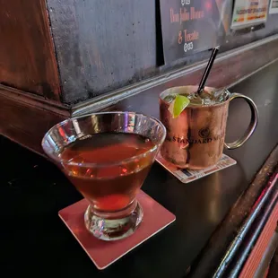 Bulleit Manhattan and Wyoming Mule